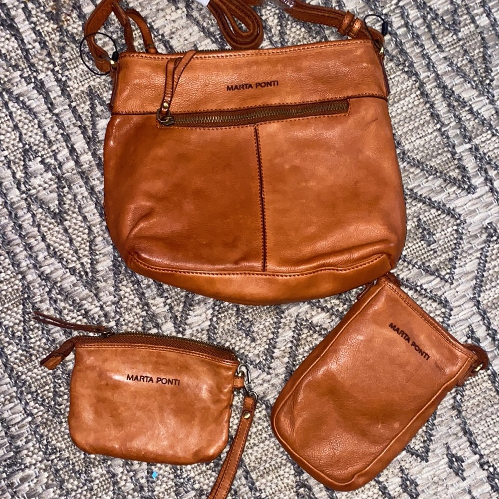 Brand new Marta Ponti Portugal Genuine Leather Bag Set